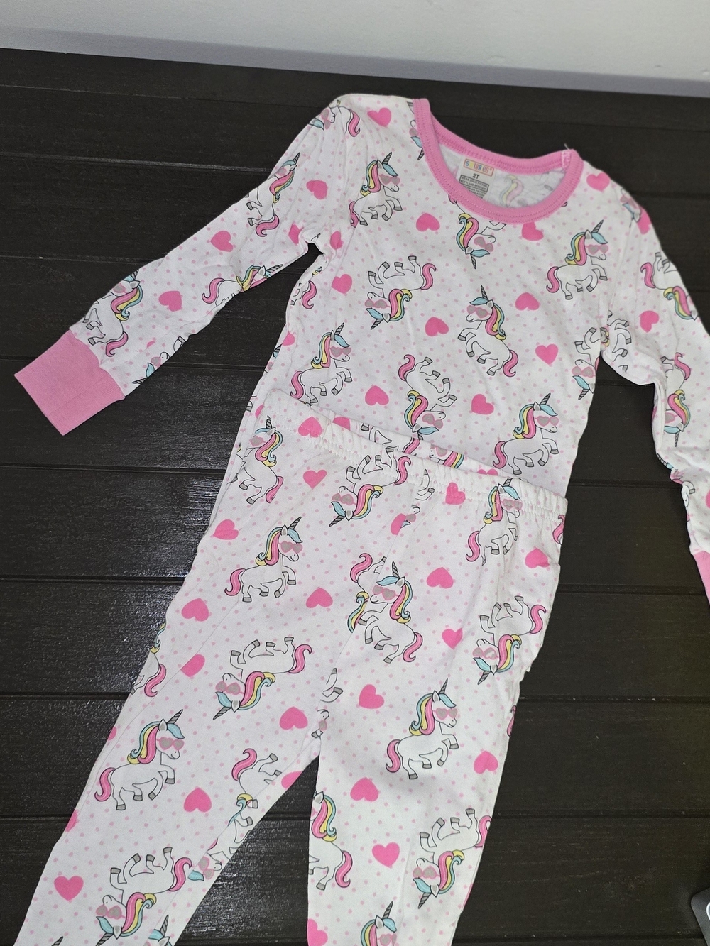 UGG White and Pink Unicorn Kids Pajama Set